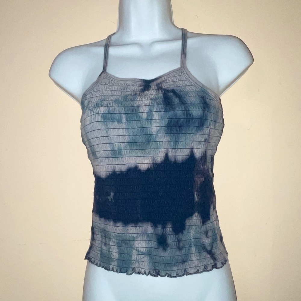 Blue Cropped Tank Top